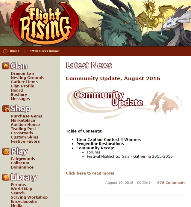 Flight Rising: Old Sidebar Icons