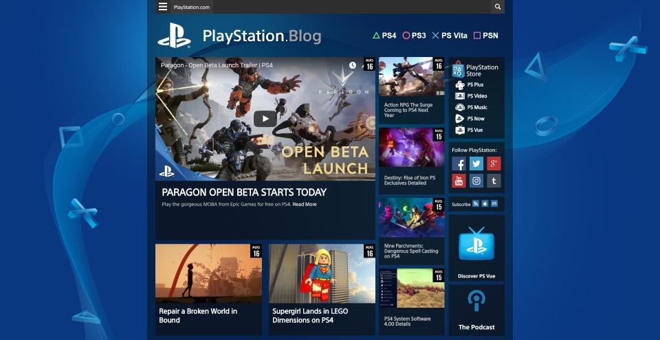 Get rid of background ads on PlayStation.Blog (US)