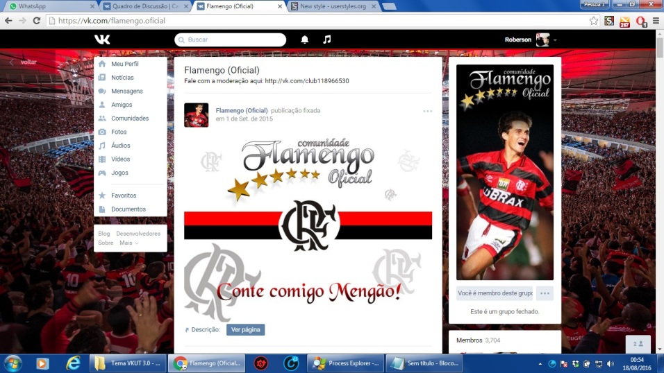 New VK Fla 1.0 (Tema do Flamengo)