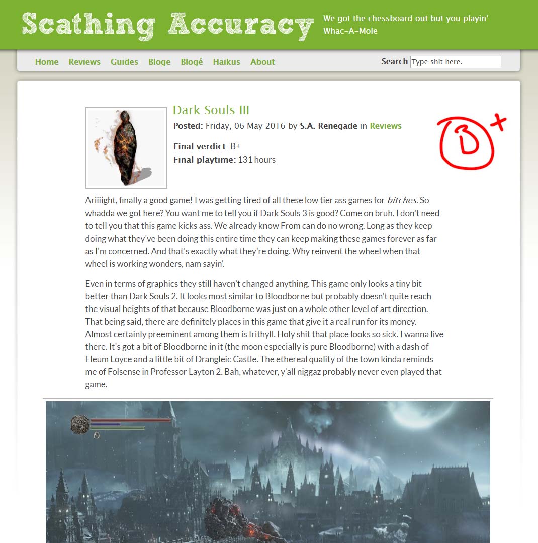 Scathing Accuracy - Fixed Design