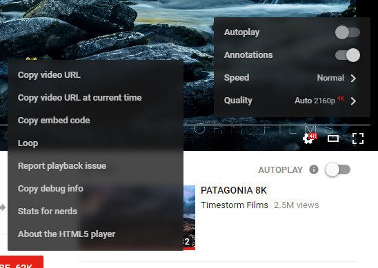 YouTube Player Frosted Glass