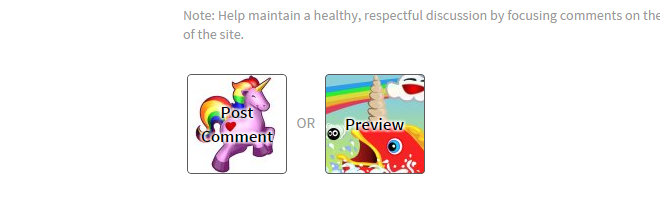 MetaFilter unicorn + narwhal buttons + laser kitty