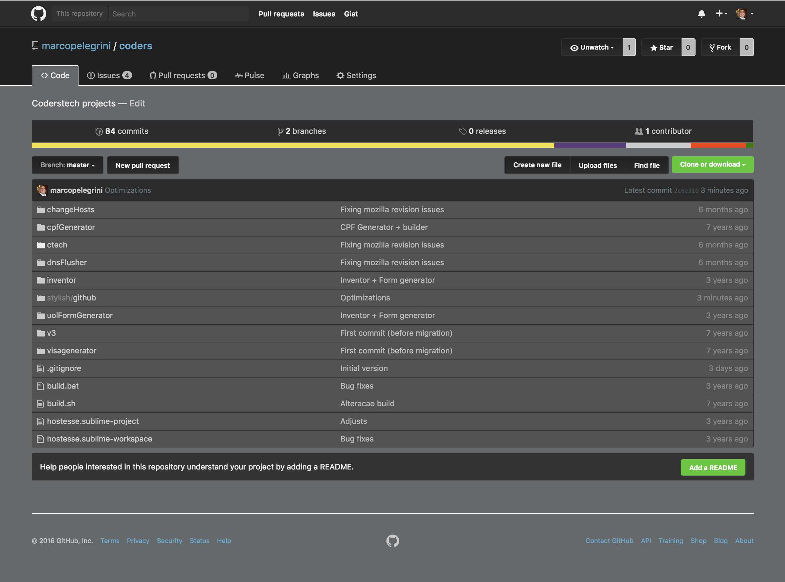 Github Dark Wide