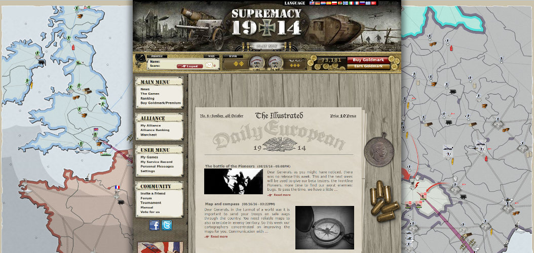 Supremacy 1914 Website Modification