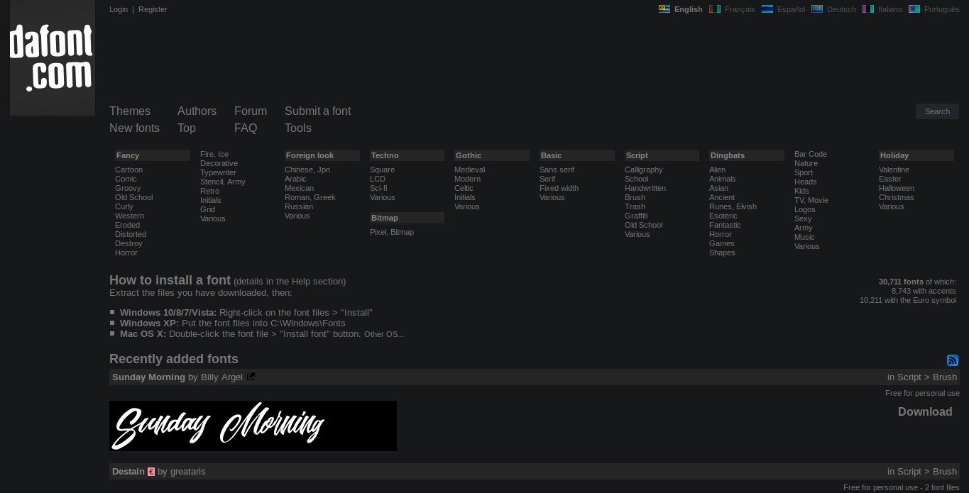 Dark and Clean Dafont