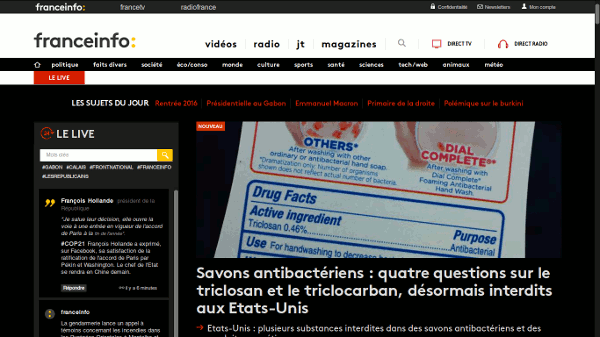 franceinfo:  Thème noir