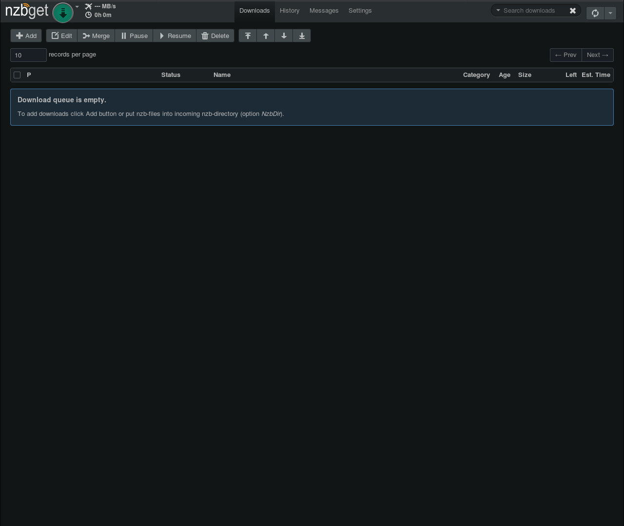 NZBGet Dark