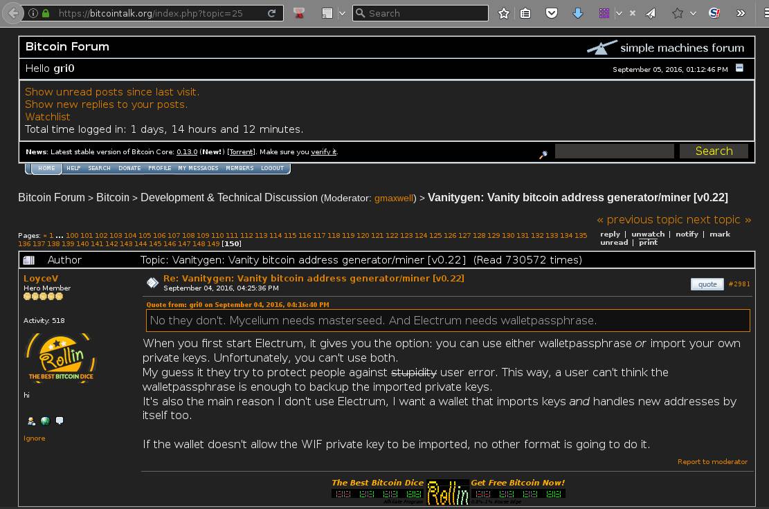 Black is black - bitcointalk.org
