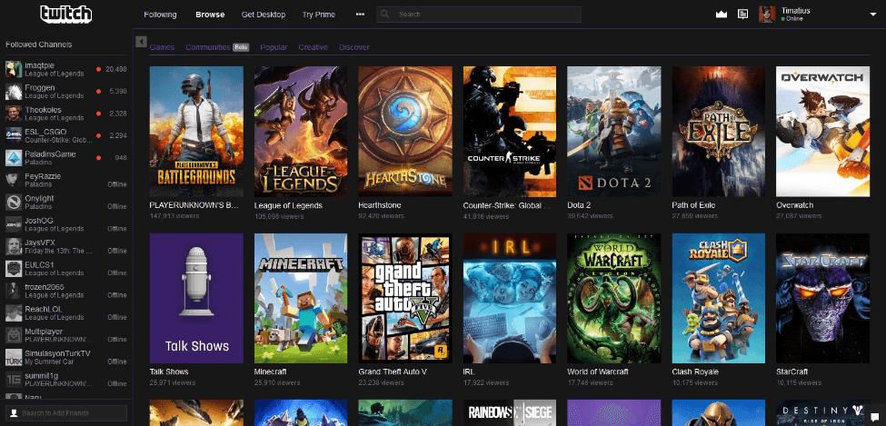 Twitch Dark Theme( New Content )