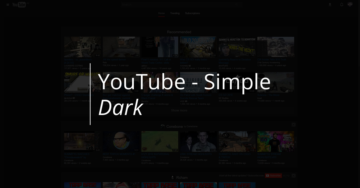 YouTube - Simple (DARK)