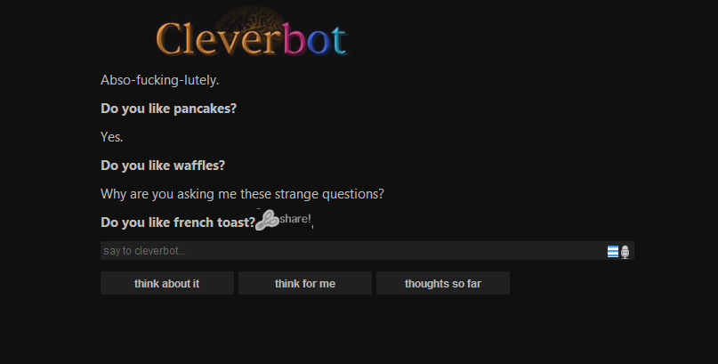 Dark & Minimalistic Cleverbot