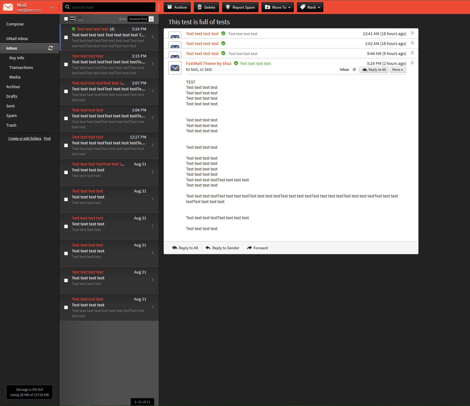 Fastmail.com | Dark w/ Red Highlights