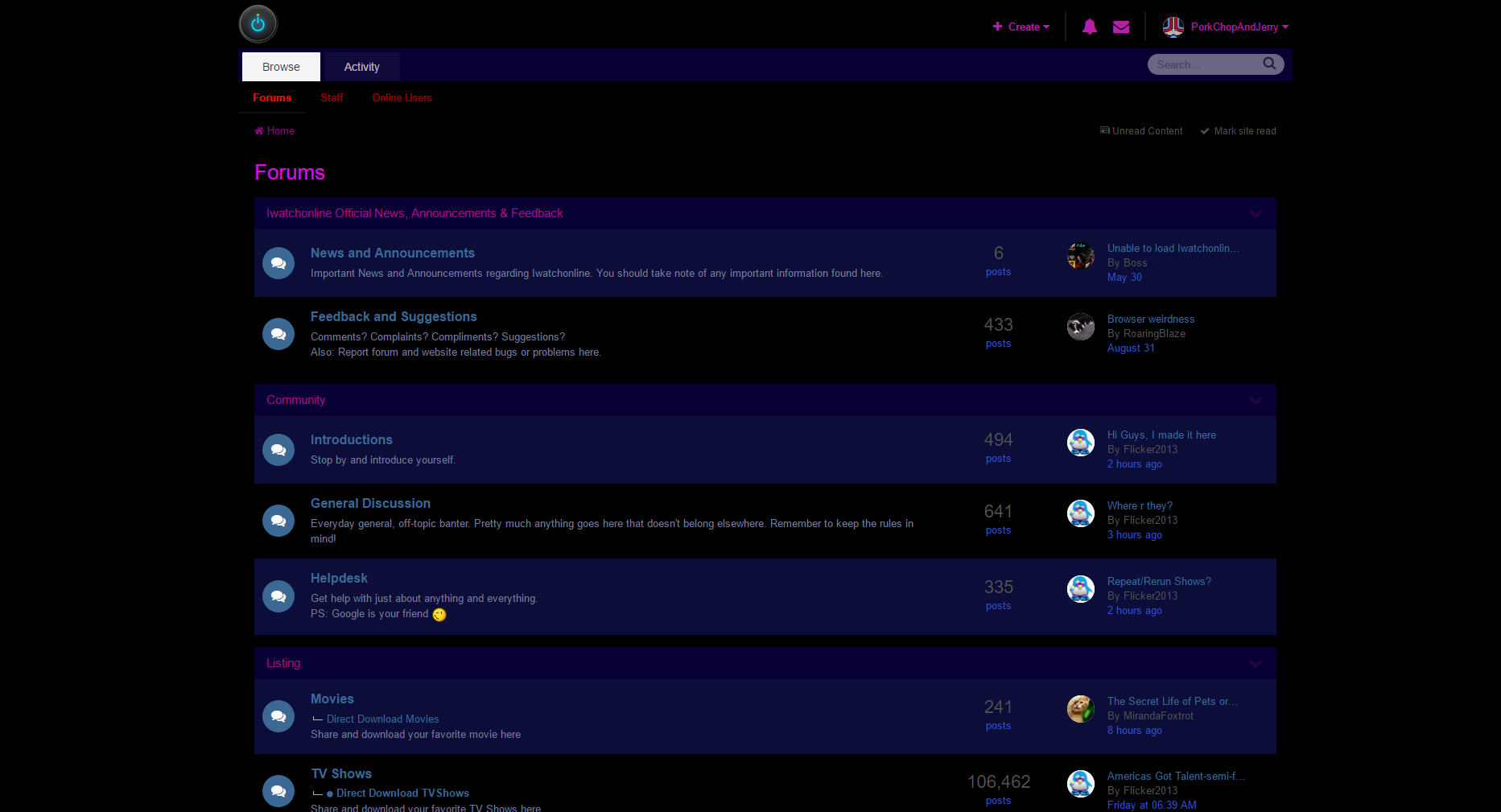 Iwatchonline Forum theme-8bit dark