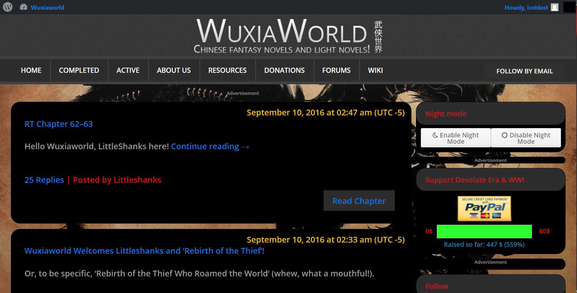 Wuxiaworld Black for Dark Rooms