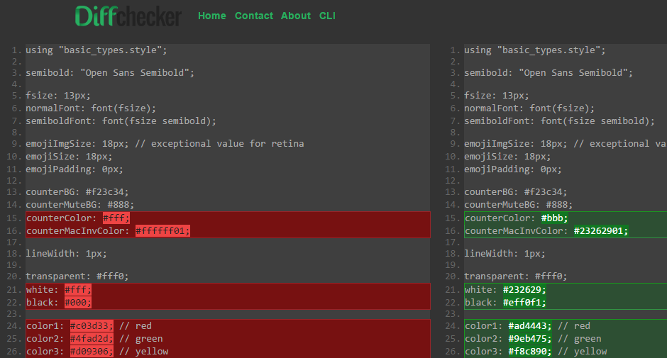 Dark Diffchecker