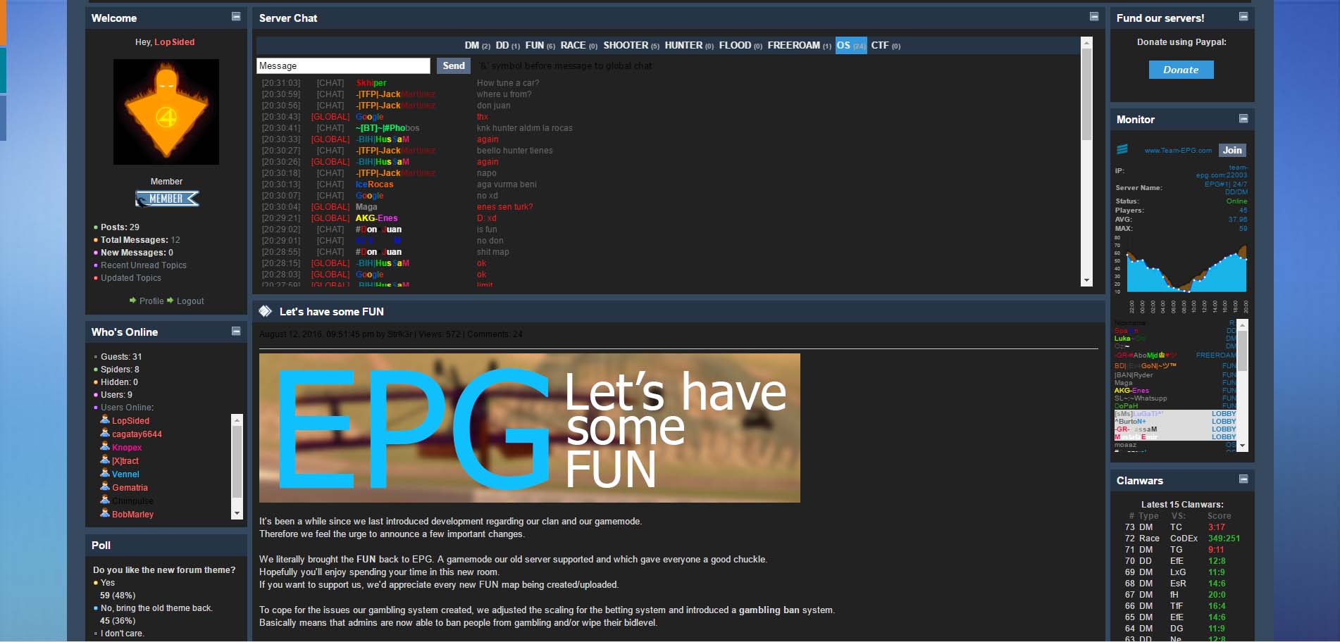 Team-EPG Dark Theme