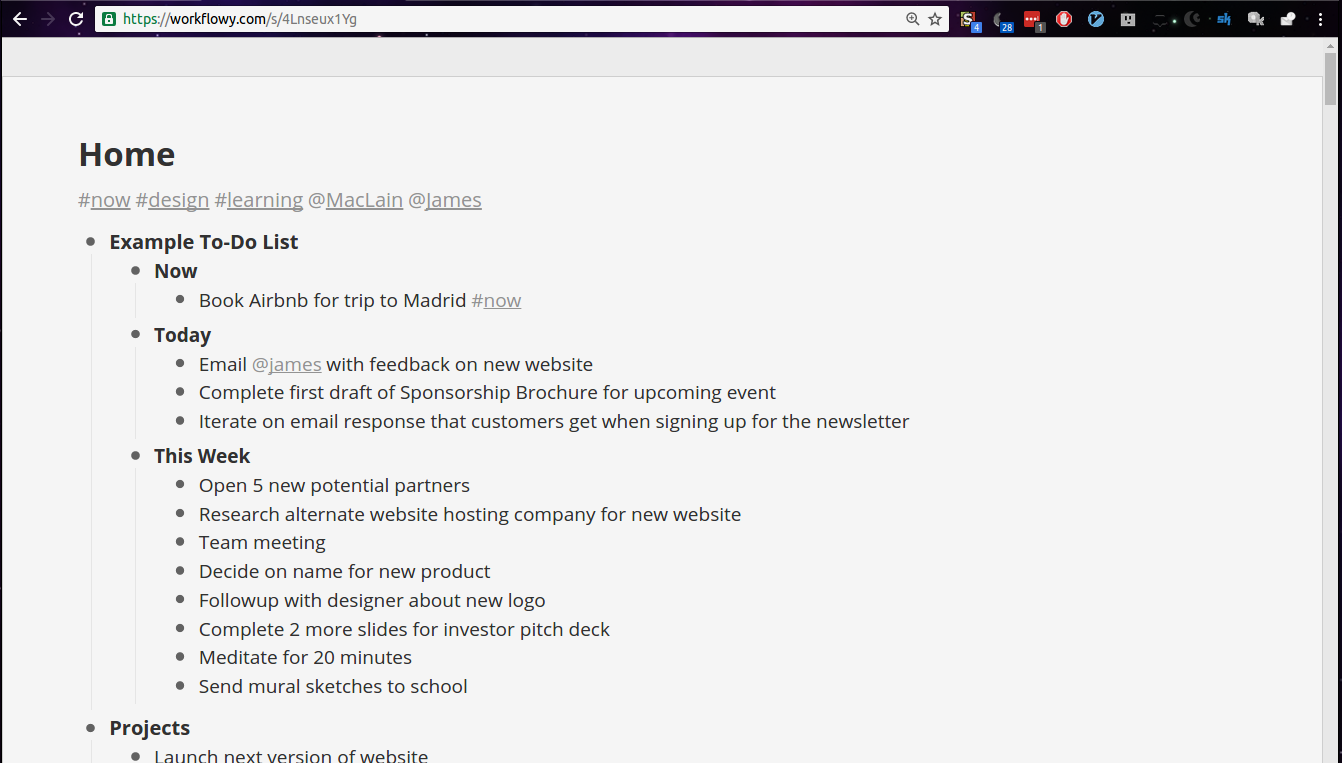 WorkFlowy Total Minimalist