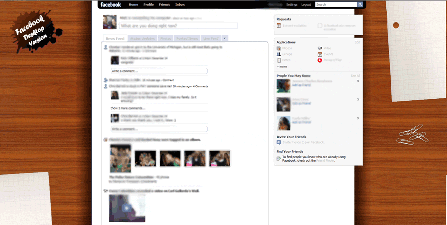 Facebook Wood Desktop