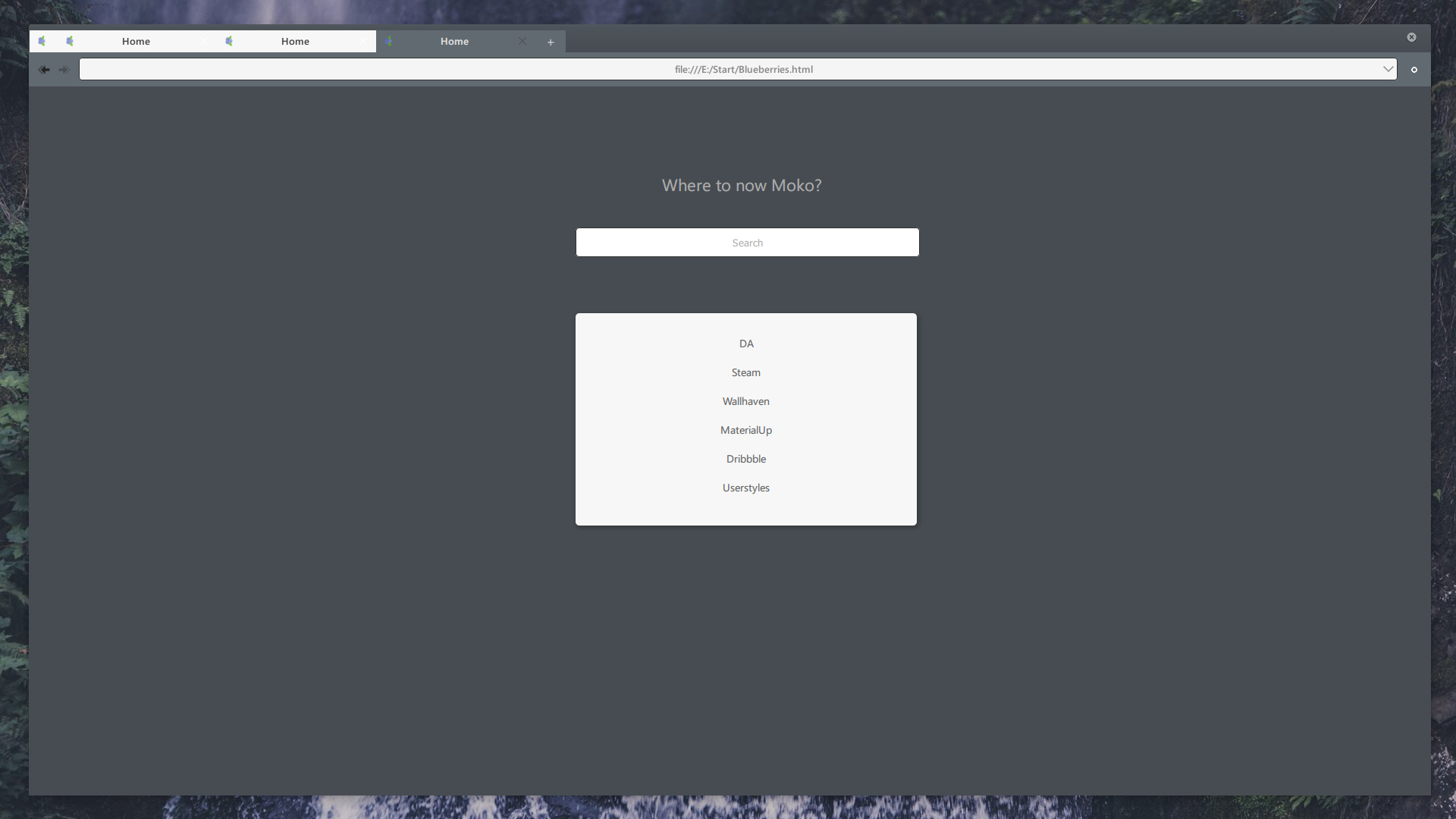Space Blueberries Firefox Theme