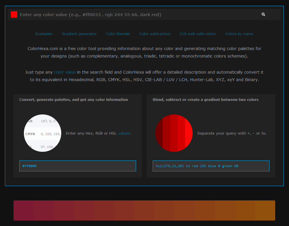 Colorhexa: Dark (Nova)