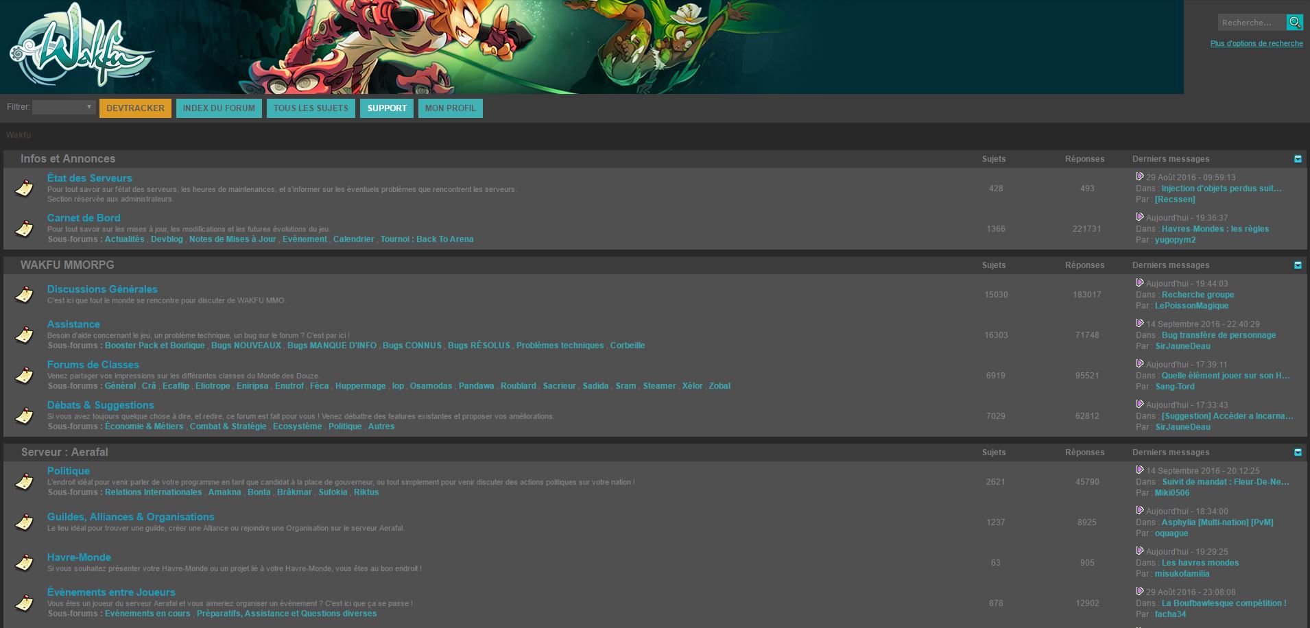 Wakfu Forum Dark