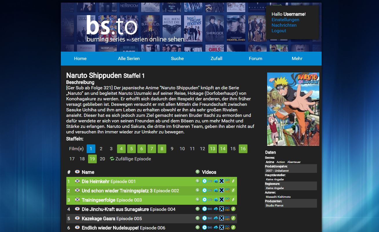 bs.to - Dark Theme