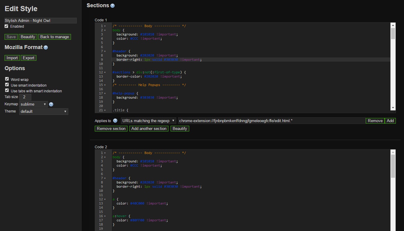 Stylish Admin - Night Owl