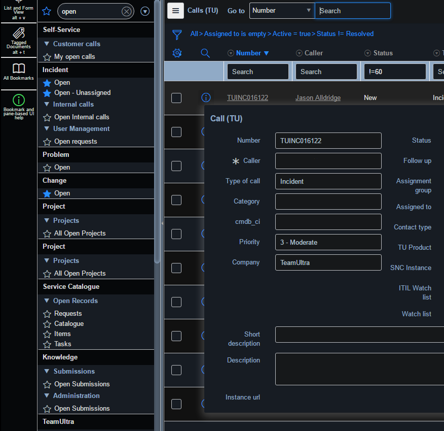 ServiceNow Dark by TeamUltra