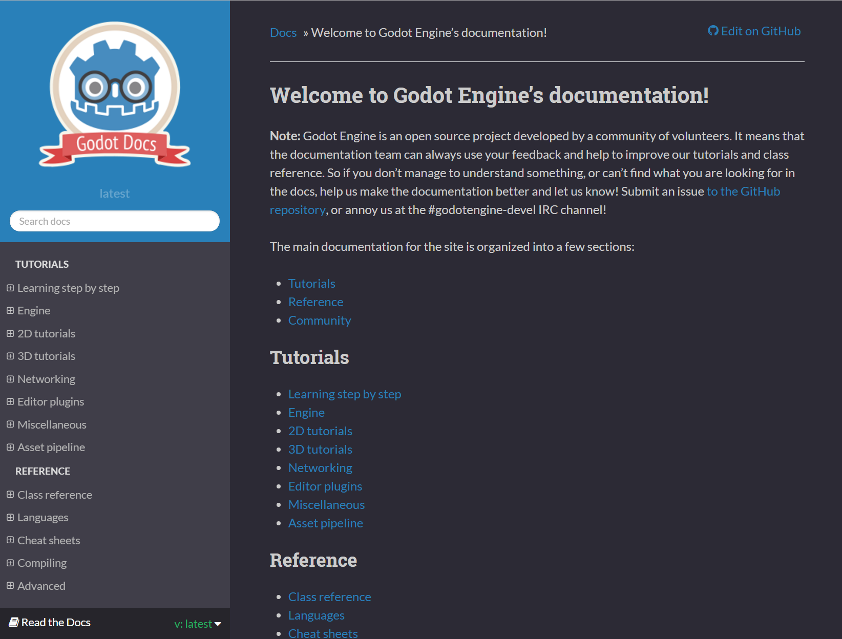 Godot Engine Docs Dark