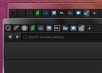 Dark Firefox icons highlight