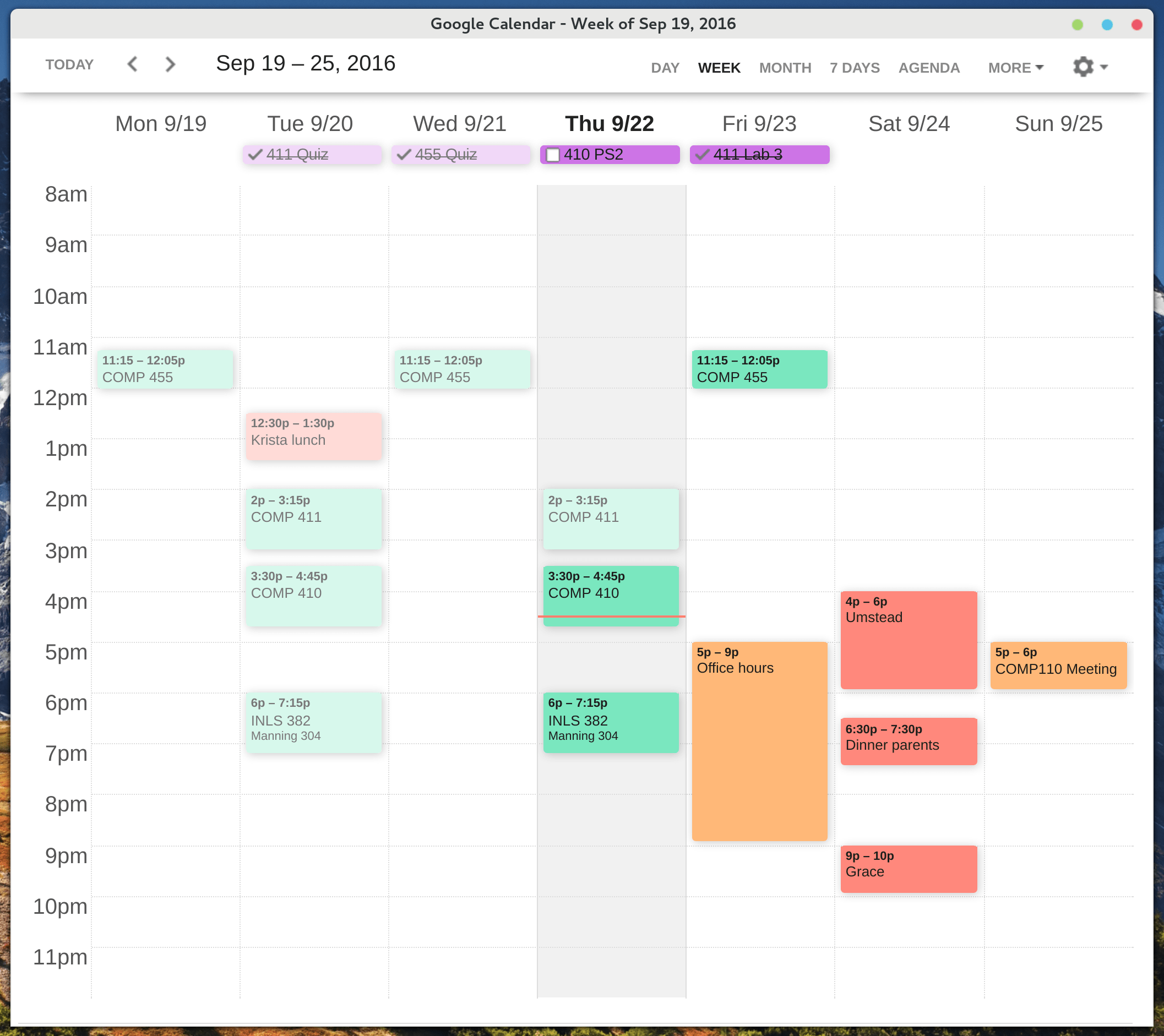 Simple Google Calendar