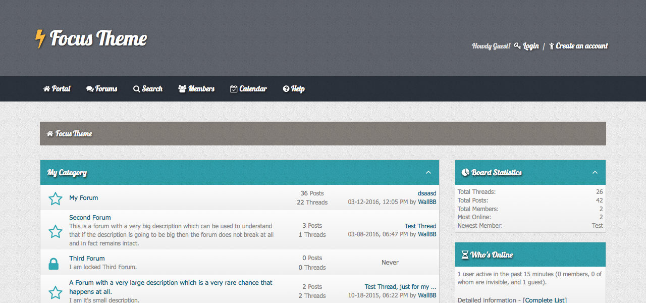 Focus - Flat Premium MyBB 1.8 Theme