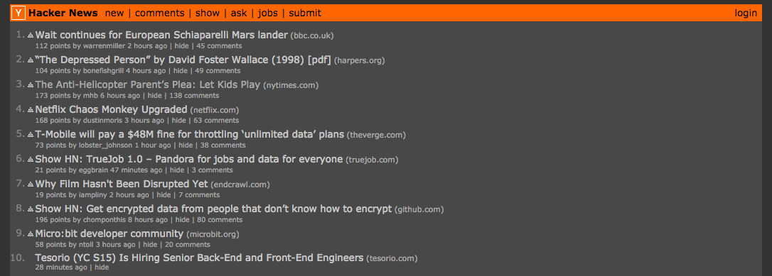 Hacker News - Dark