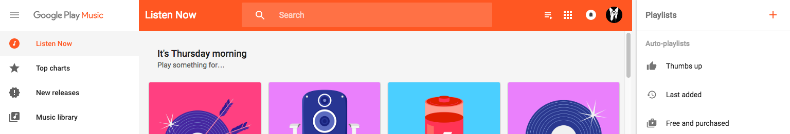 Google Music - Keep Sidebars Visible