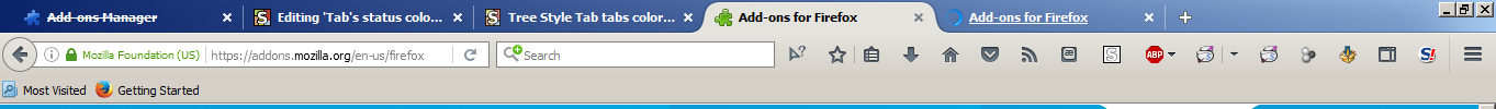 Tab's status color blind variant