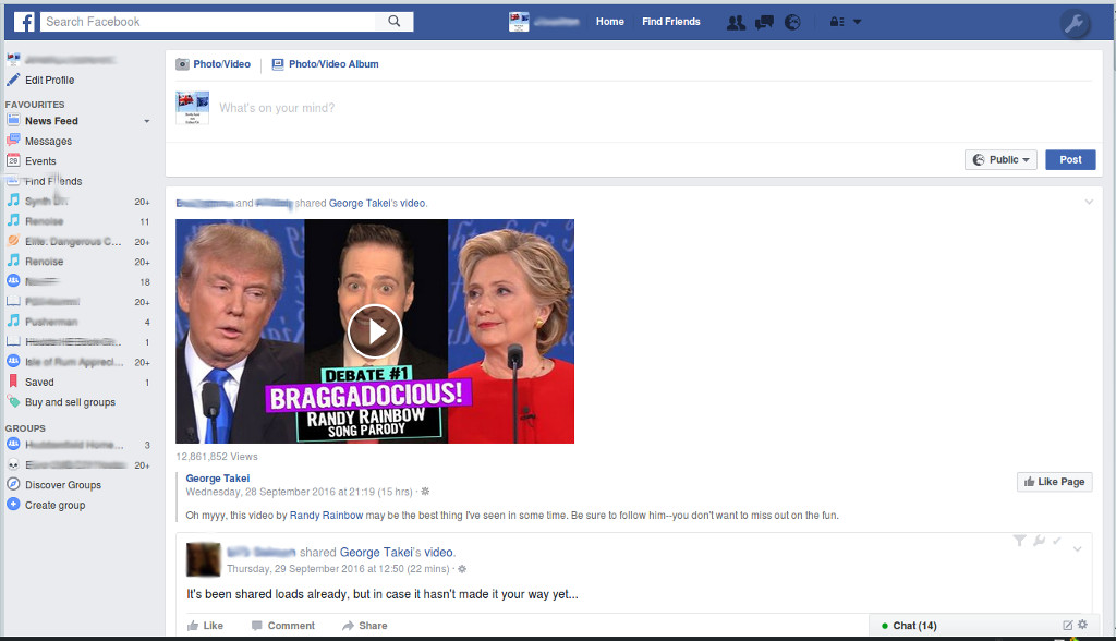 Facebook - Wide, with no right column