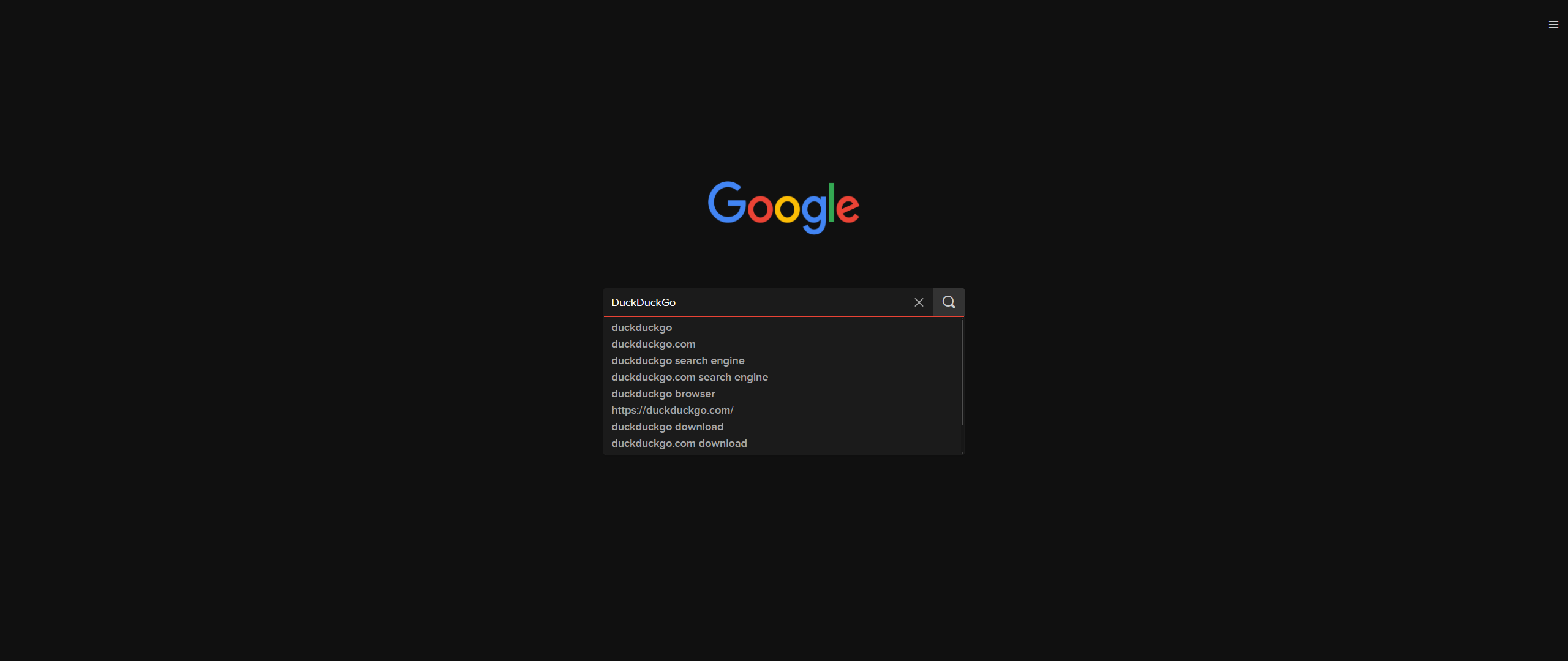 DuckDuckGo Dark Google Look [Discontinued]