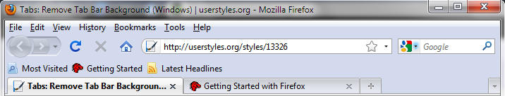 Tabs: Remove Tab Bar Background