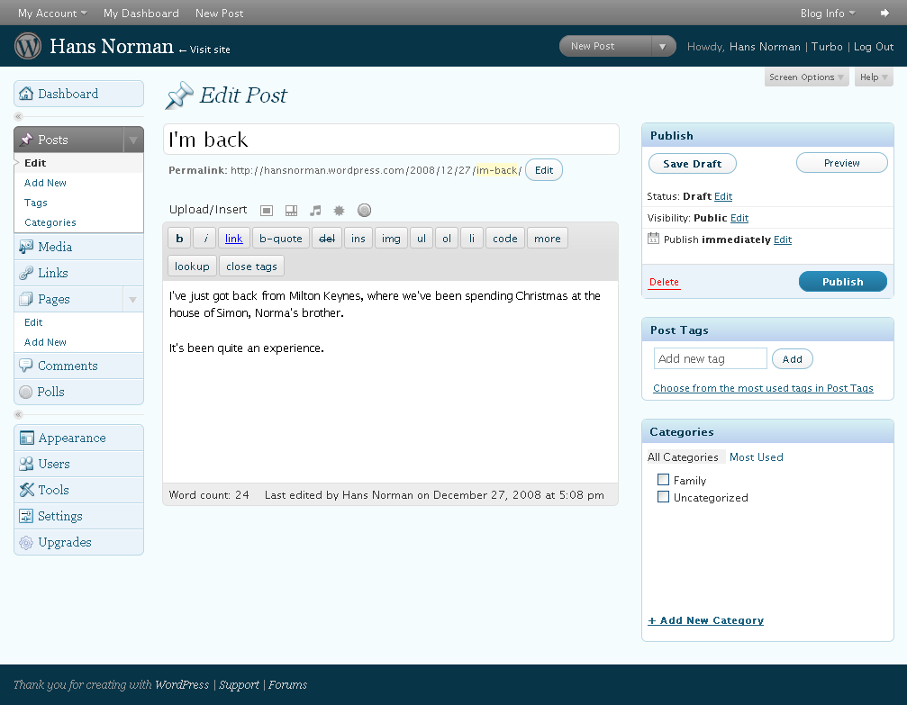 Improve WordPress.com admin interface