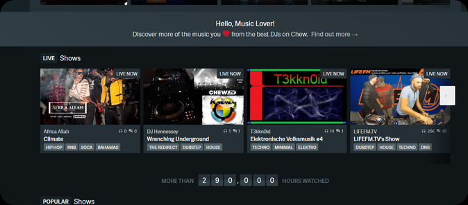 Chew.TV Night/Dark Theme