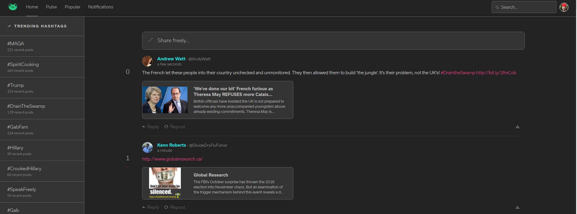 GAB.ai Dark Theme