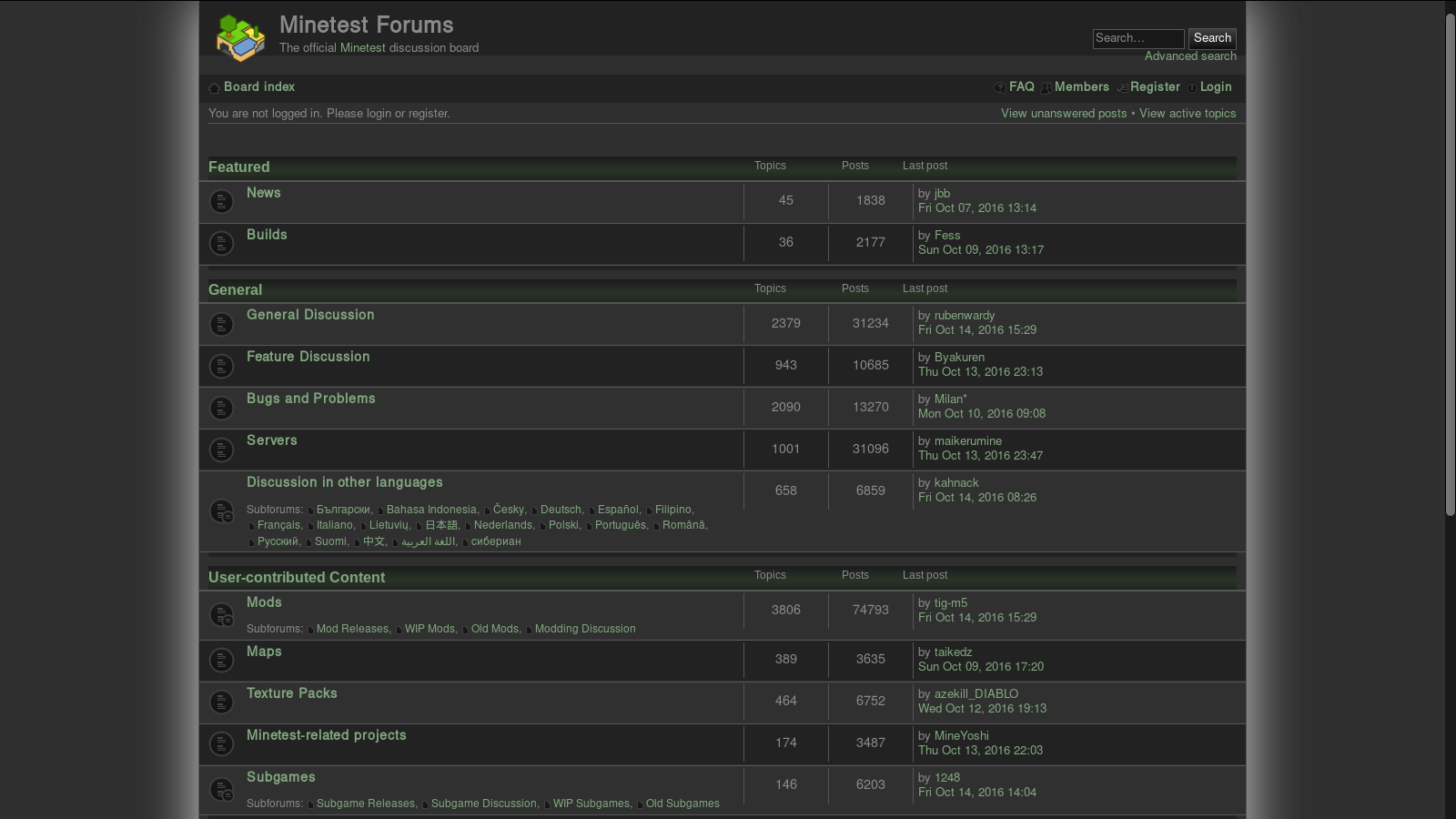 DarkCubes Minetest Forum