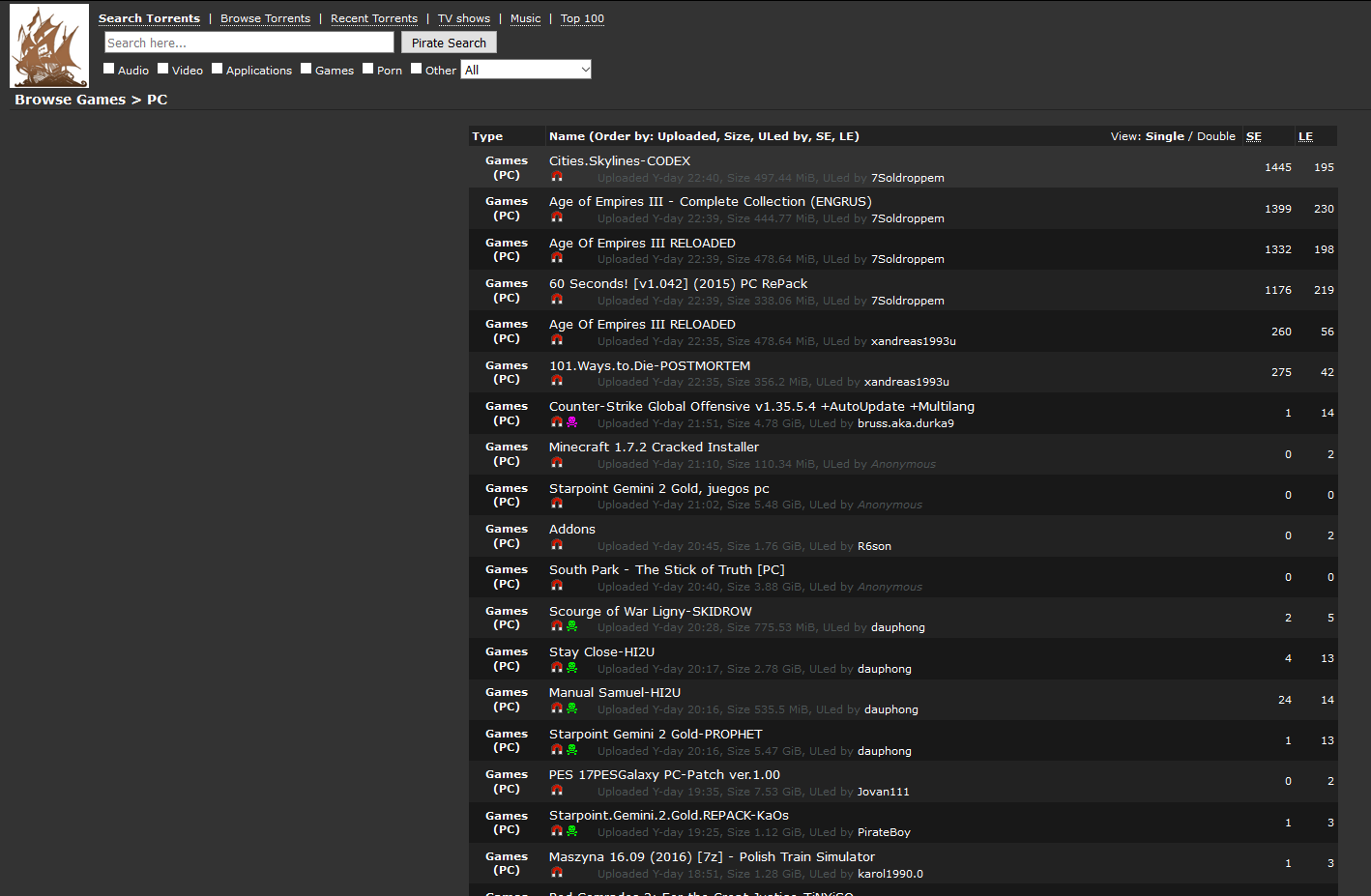 TPB - Dark Theme with custom proxy support