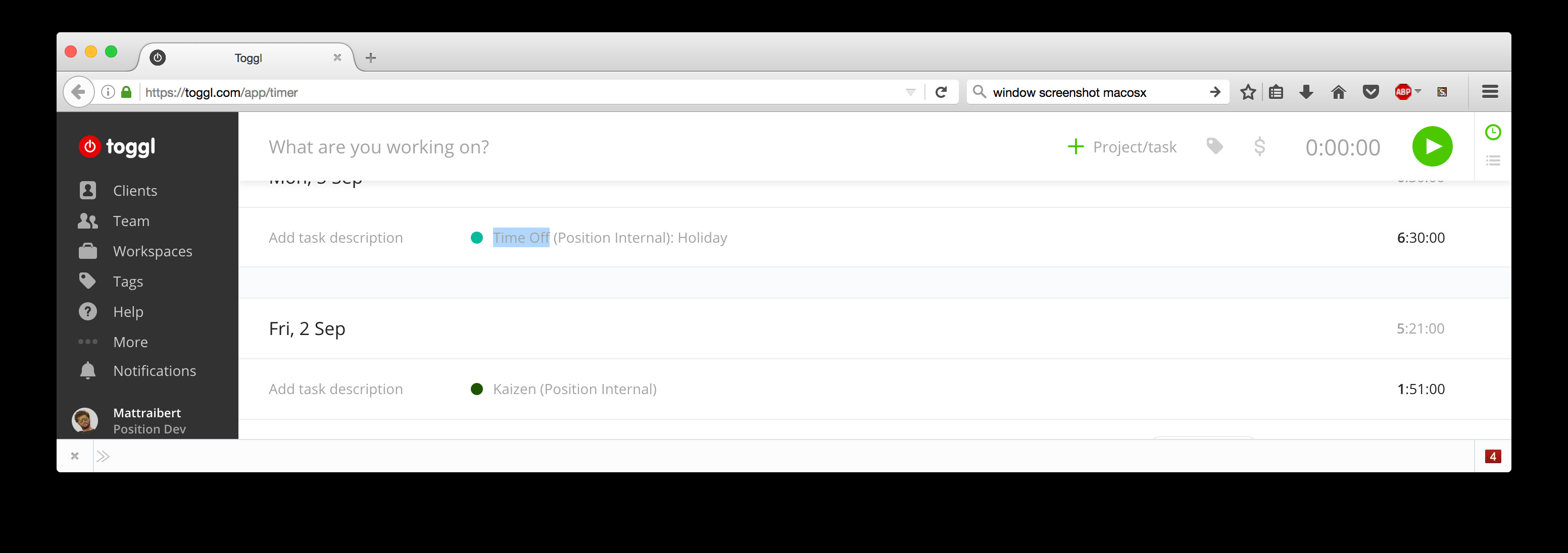 fix toggl timer (APPLIES TO NEW SNOWBALL STYLE)