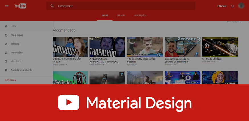 YouTube Material Design (2017)