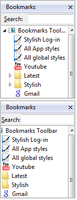 Sidebar Bookmarks: Remove Twistys and their Space