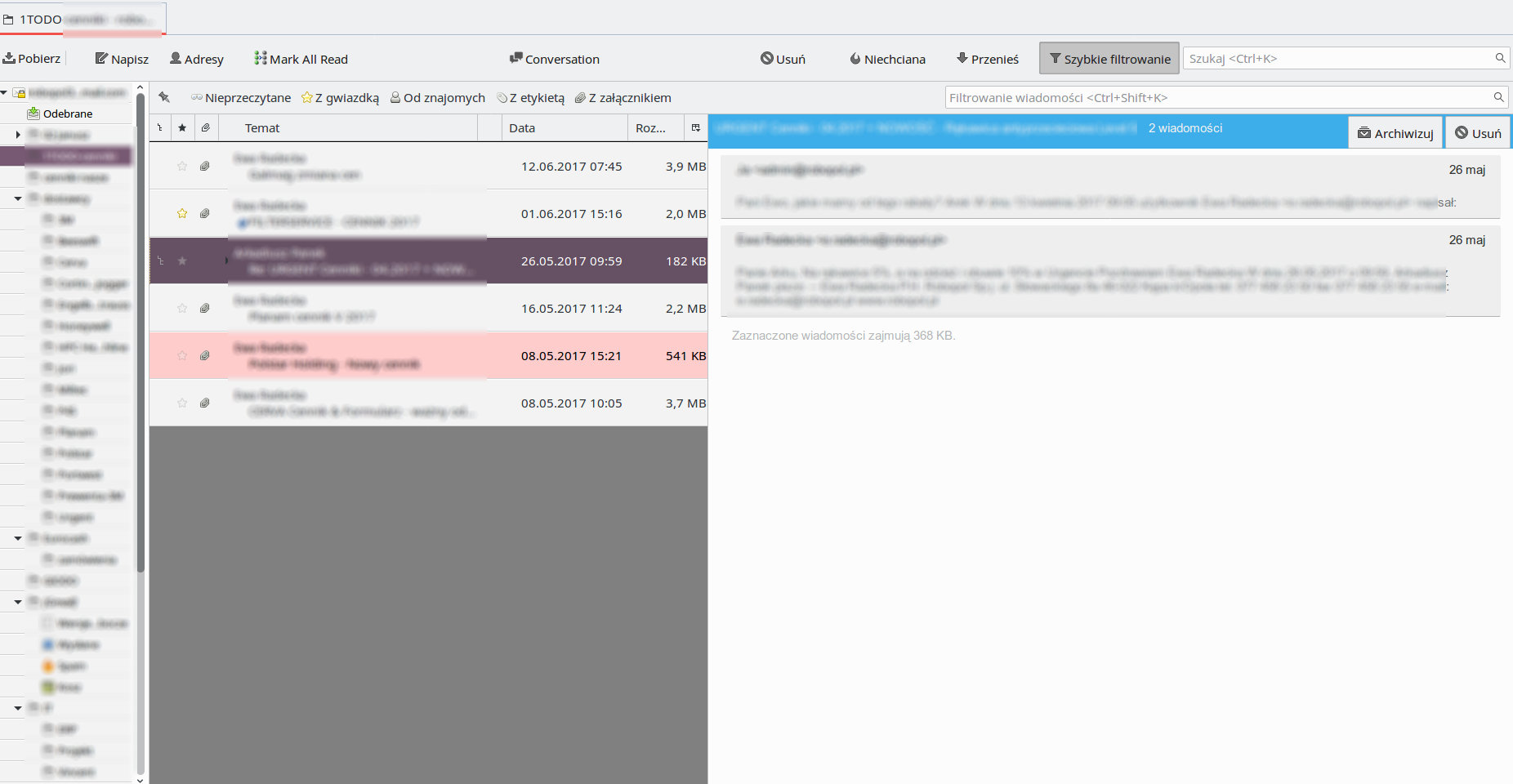 Thunderbird Artux 3 panes