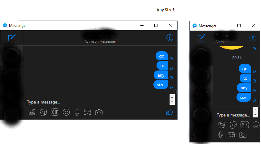 Messenger Fix Min Width and Remove App Bar