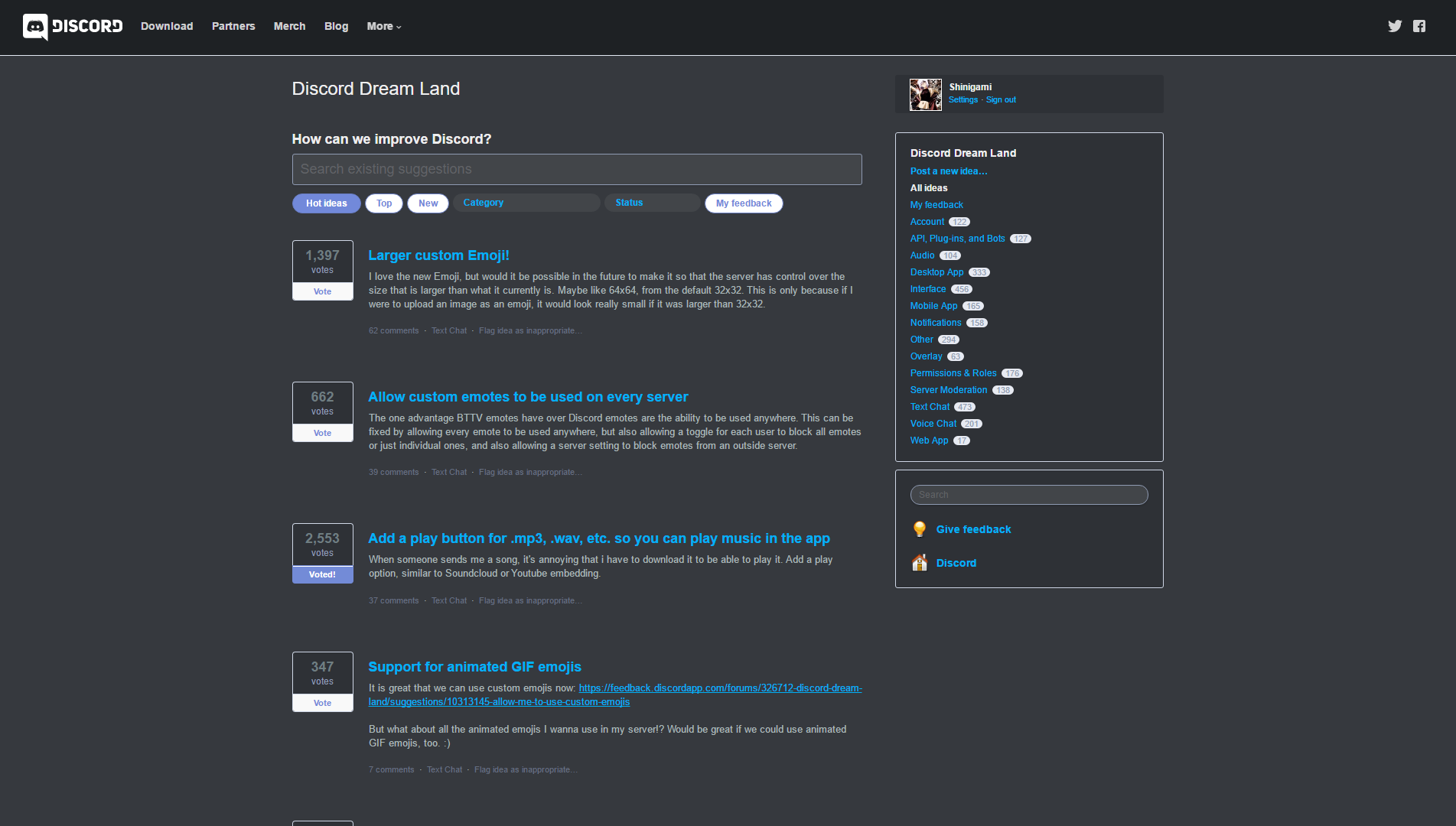 Discord Feedback - DarkMode