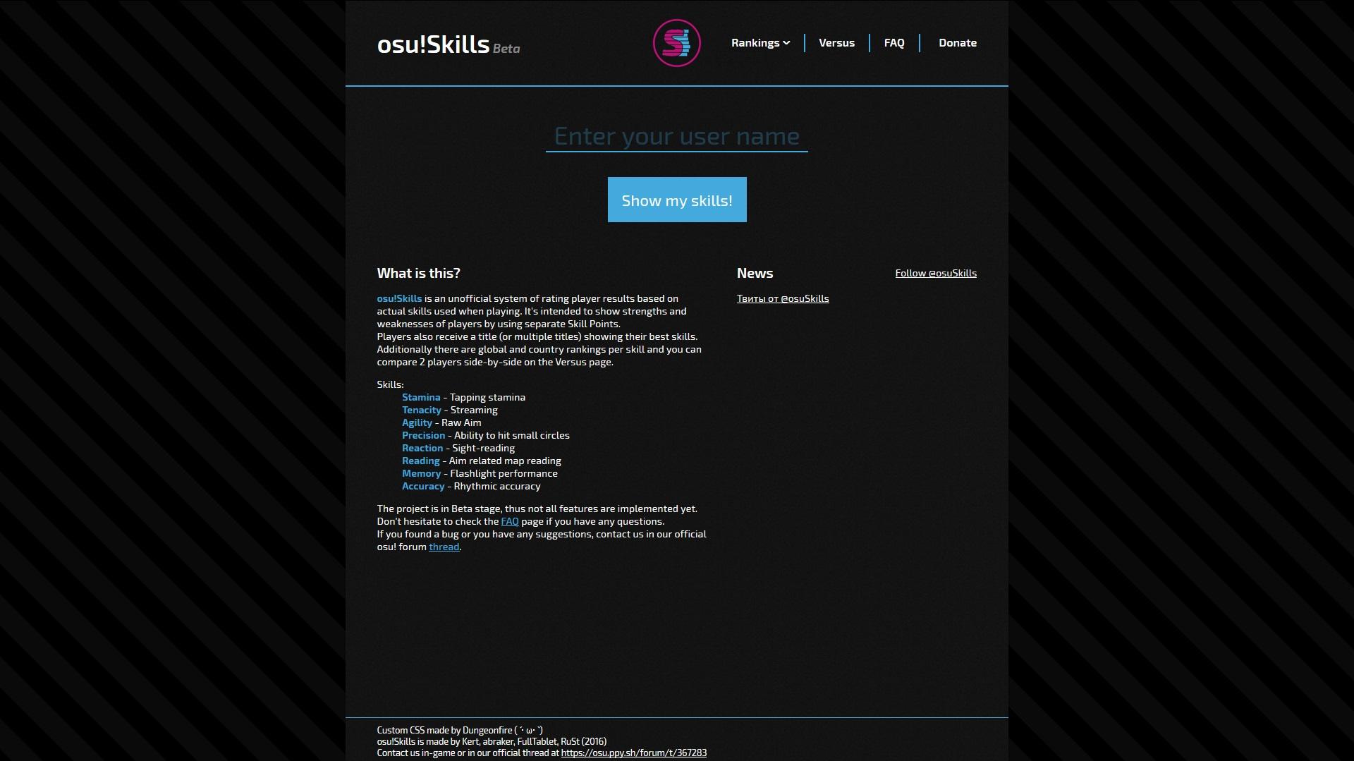 osu!Skills Dark Theme